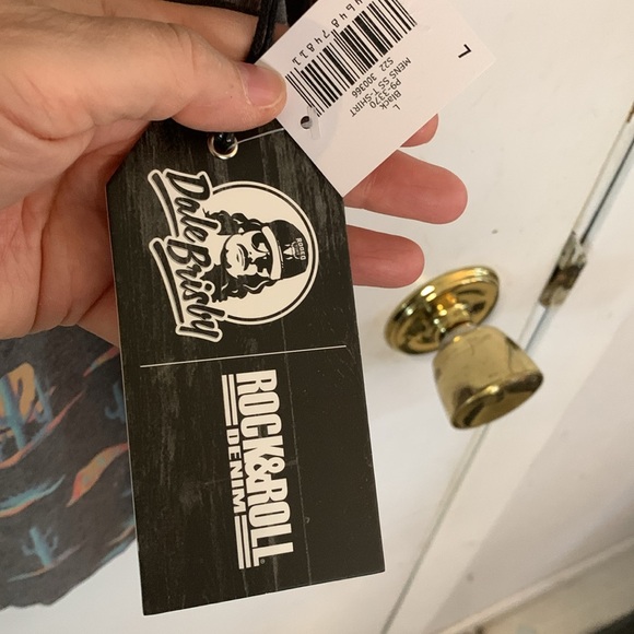 Dale Brisby X Rock & Roll Denim grey short sleeve desert cactus t-shirt Size L - Picture 6 of 7